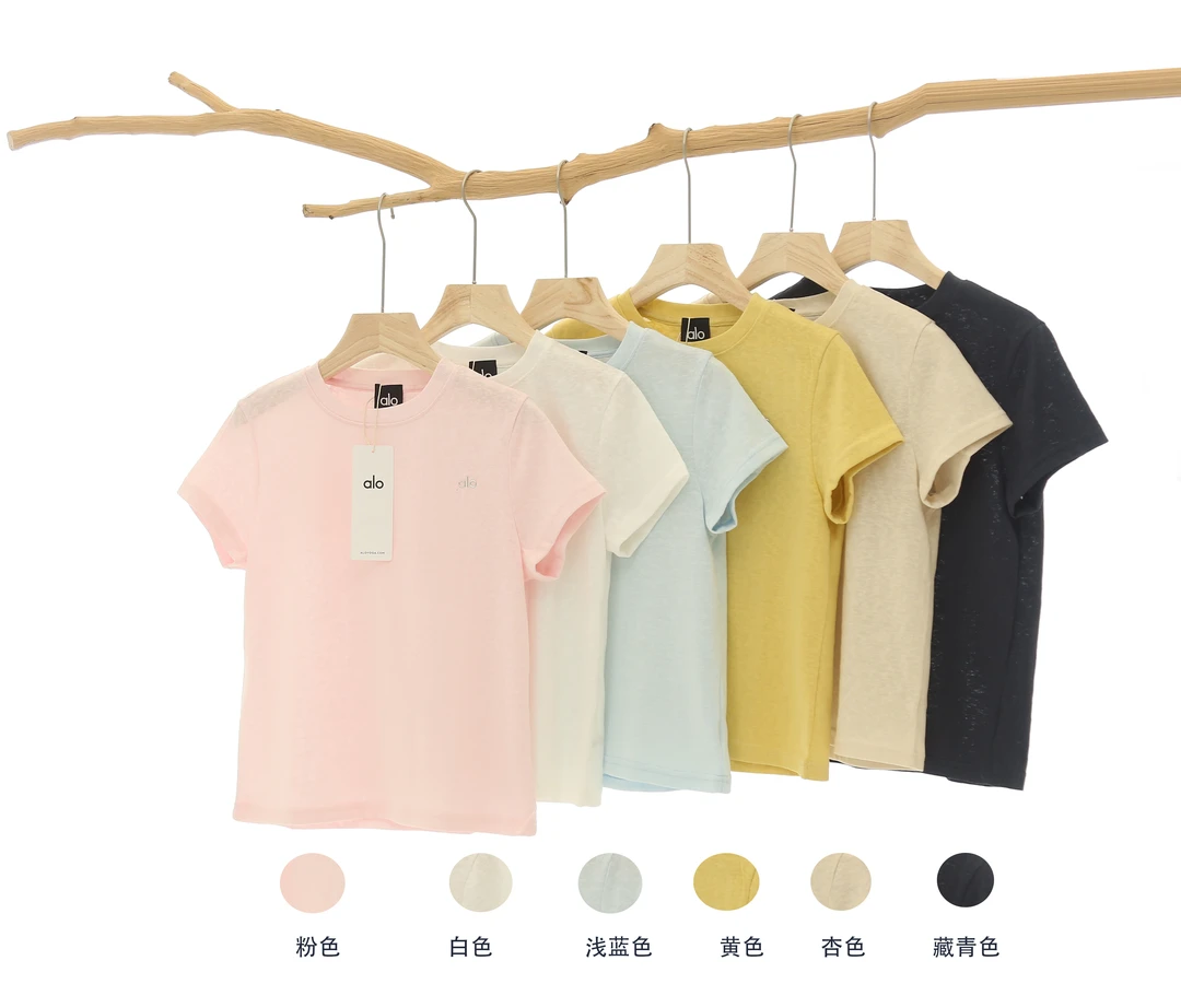 烫印针织短袖新潮风抗皱纯色T恤夏装打底休闲运动焕林臻选女装