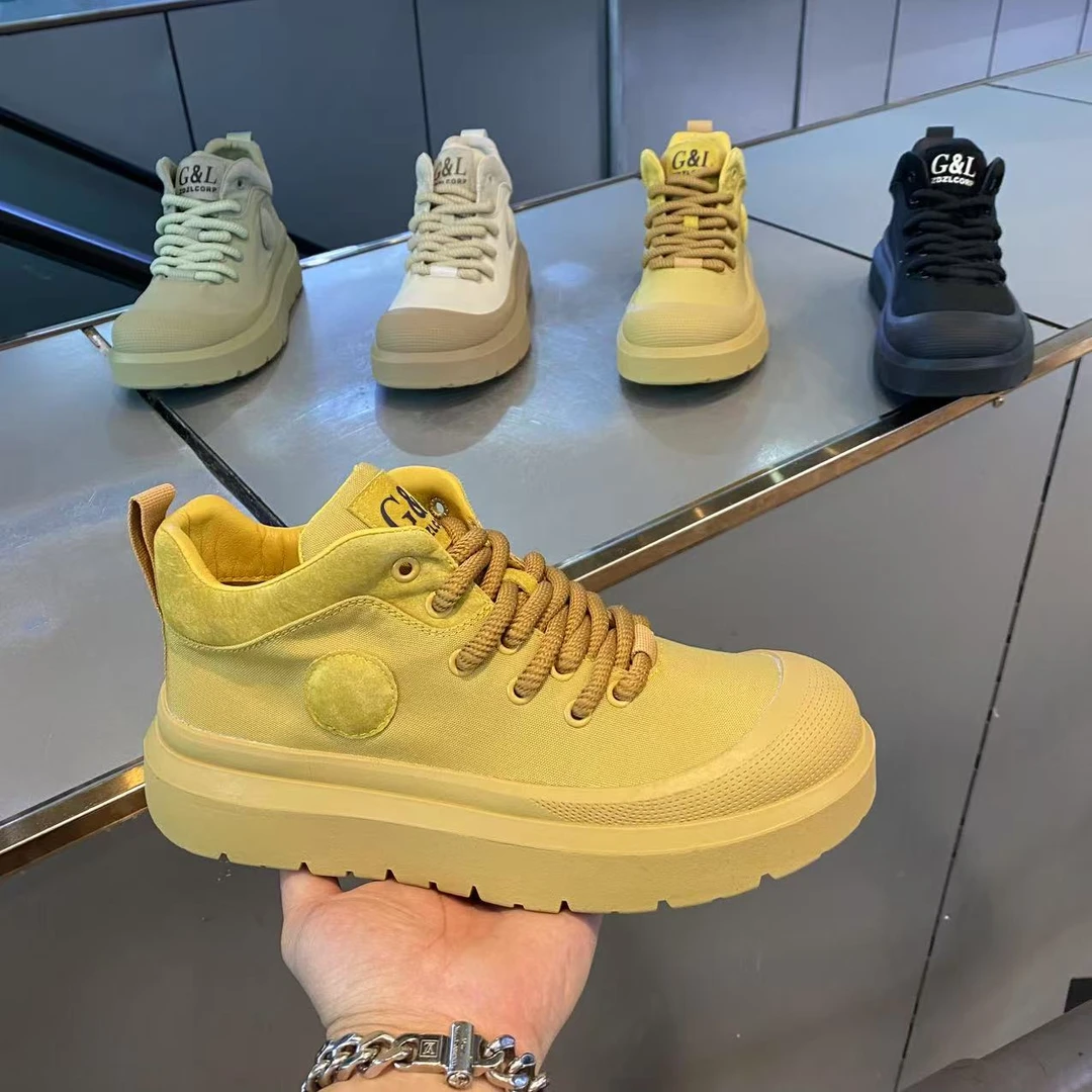 2025春夏季时尚潮流新款百搭中帮舒适软底包头男士休闲鞋（皮鞋码）