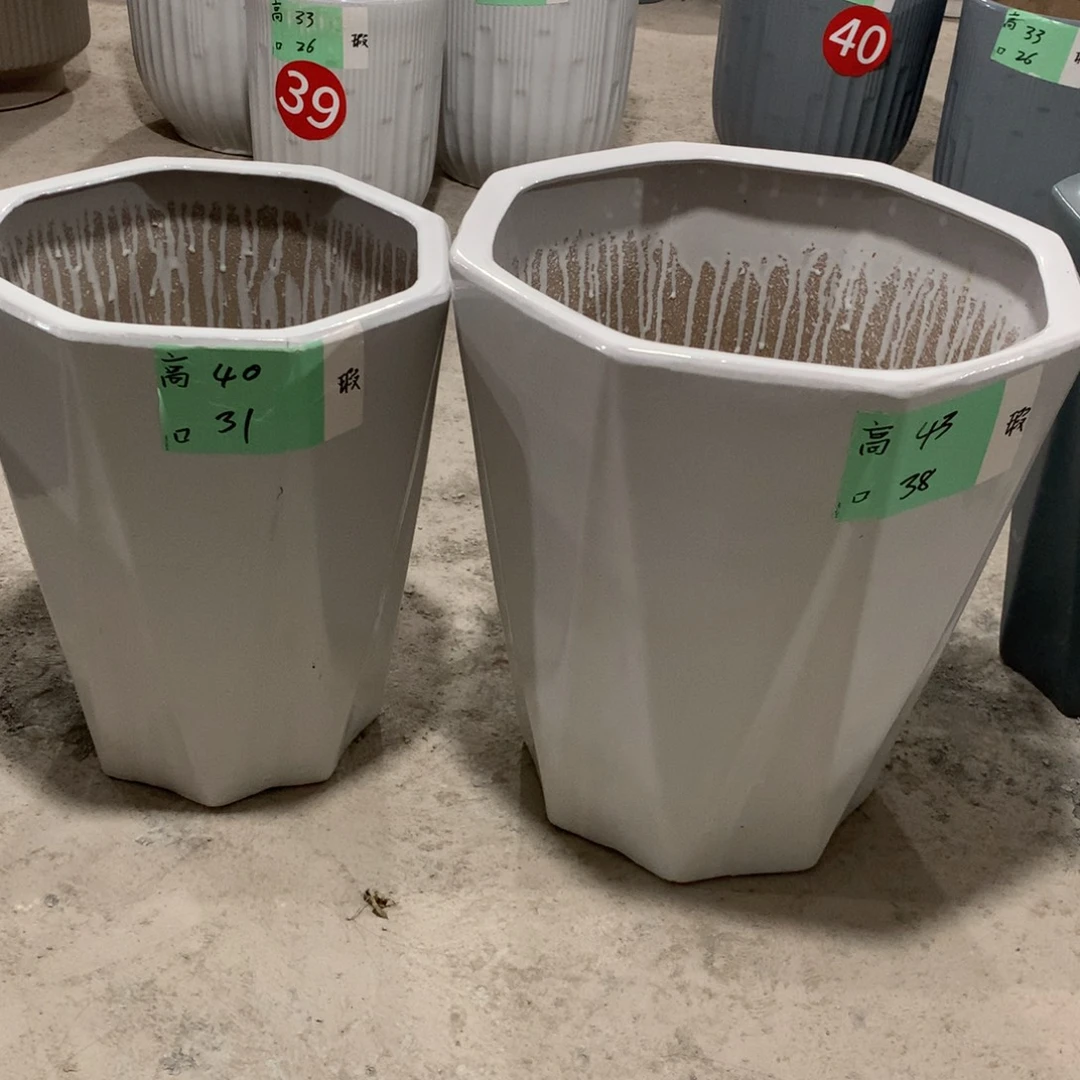 微瑕高温陶瓷花盆
