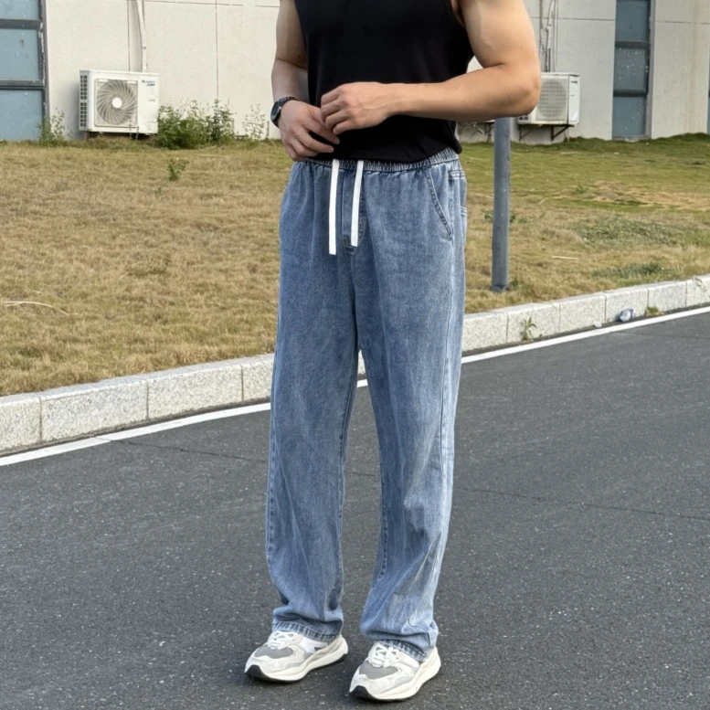 【Zlan运动服饰】春秋款牛仔裤直筒男女款休闲显高宽松复古垂感裤