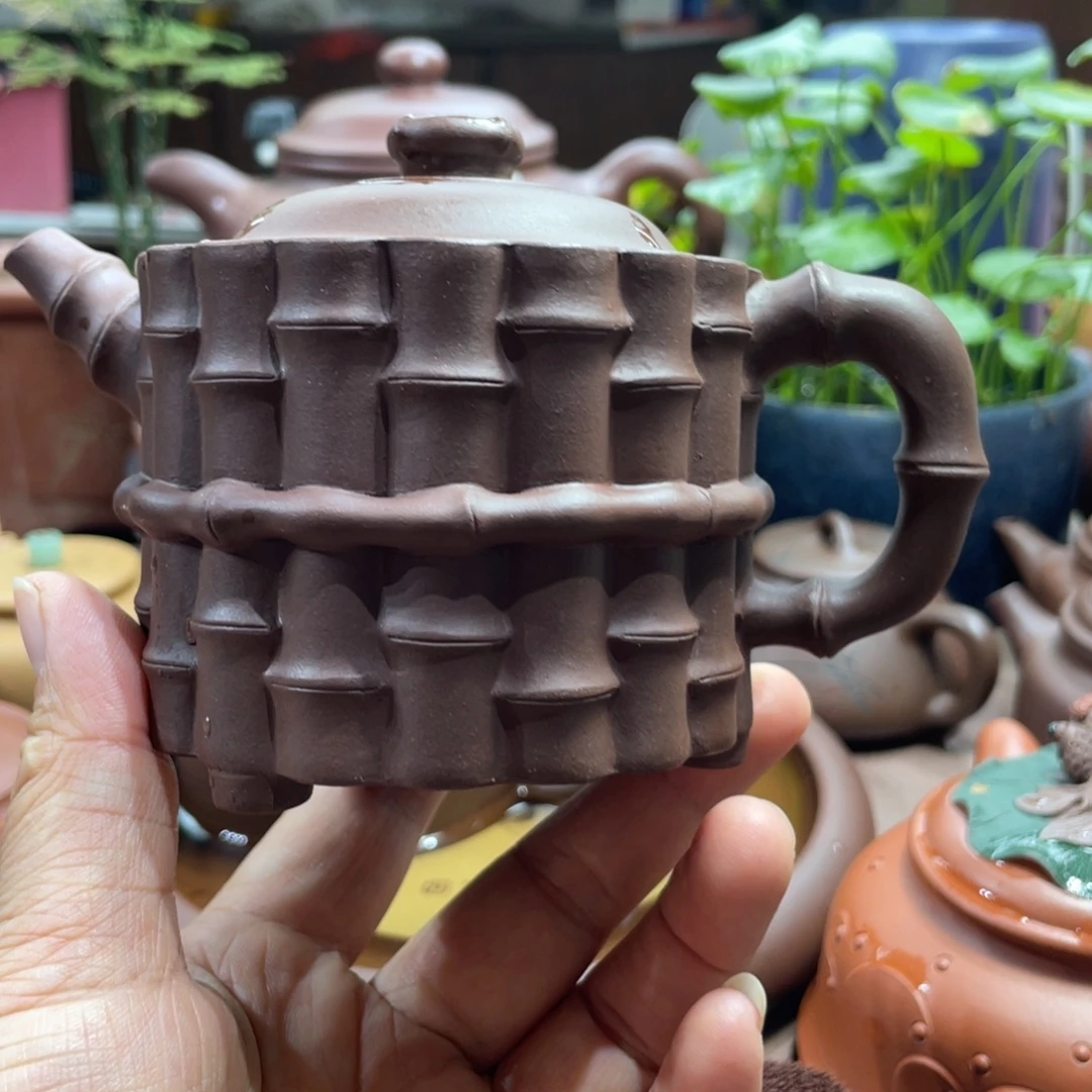 紫砂茶壶一捆竹底槽清