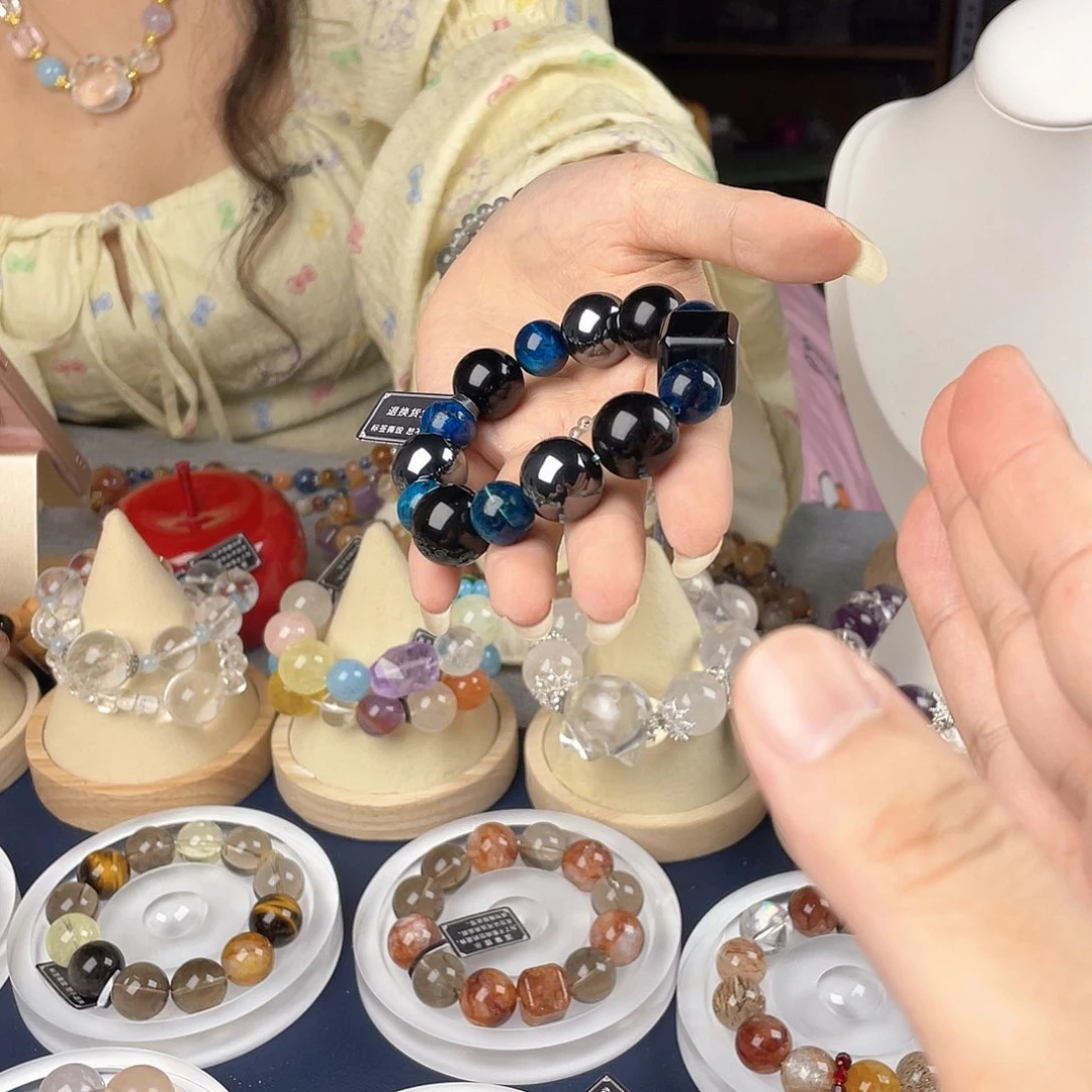 银S925镀金镶嵌手链水晶