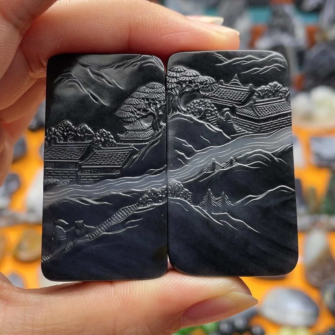 和田玉未镶嵌挂件