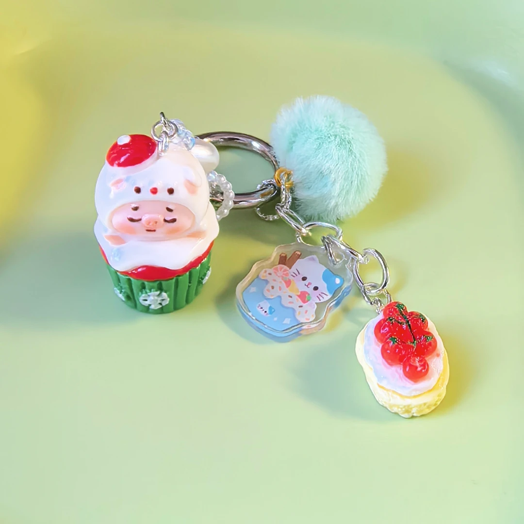 【直播间】柏芮DIY手工定制可爱卡通挂件饰品手机链/包挂/钥匙扣