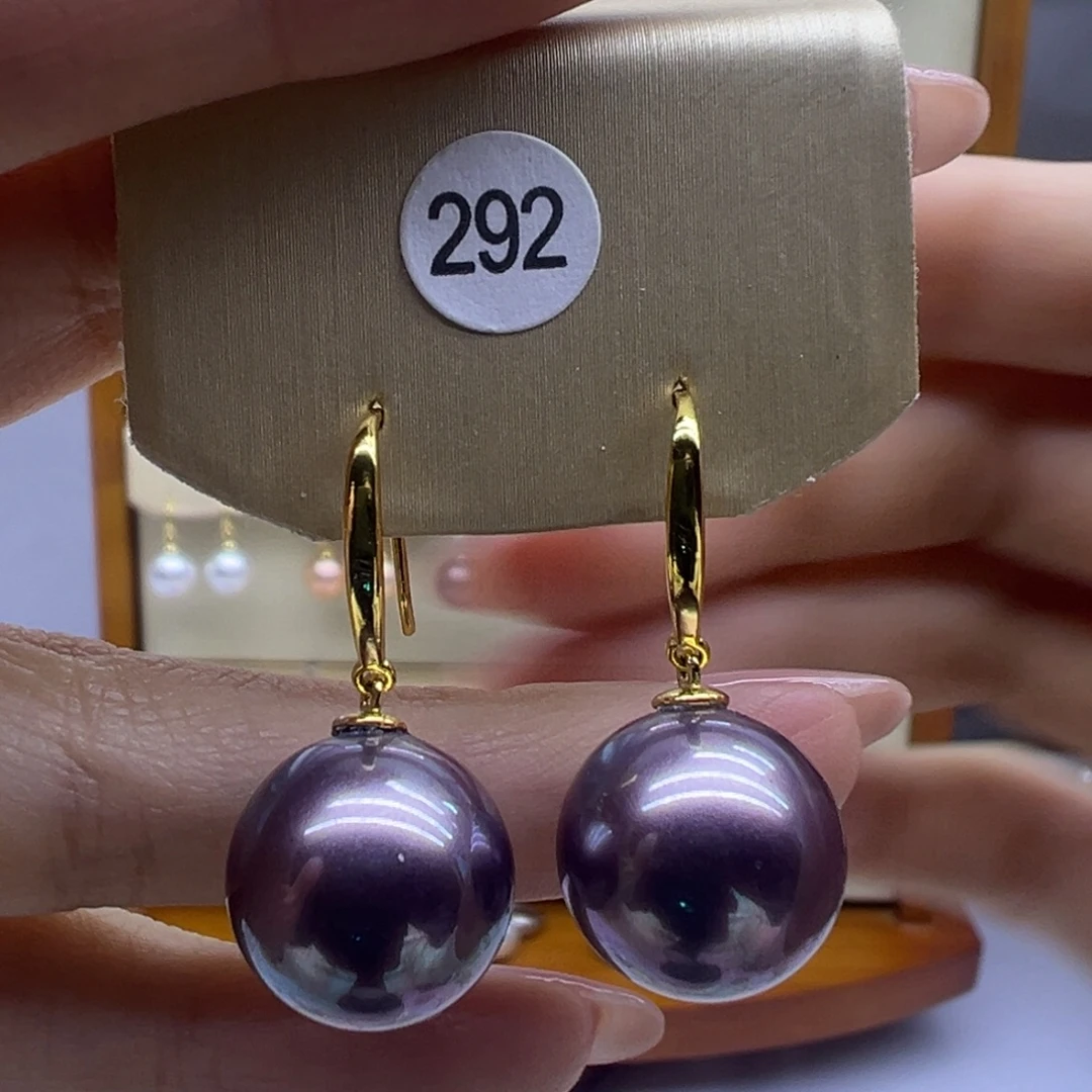 银S925镶嵌耳饰淡水珍珠