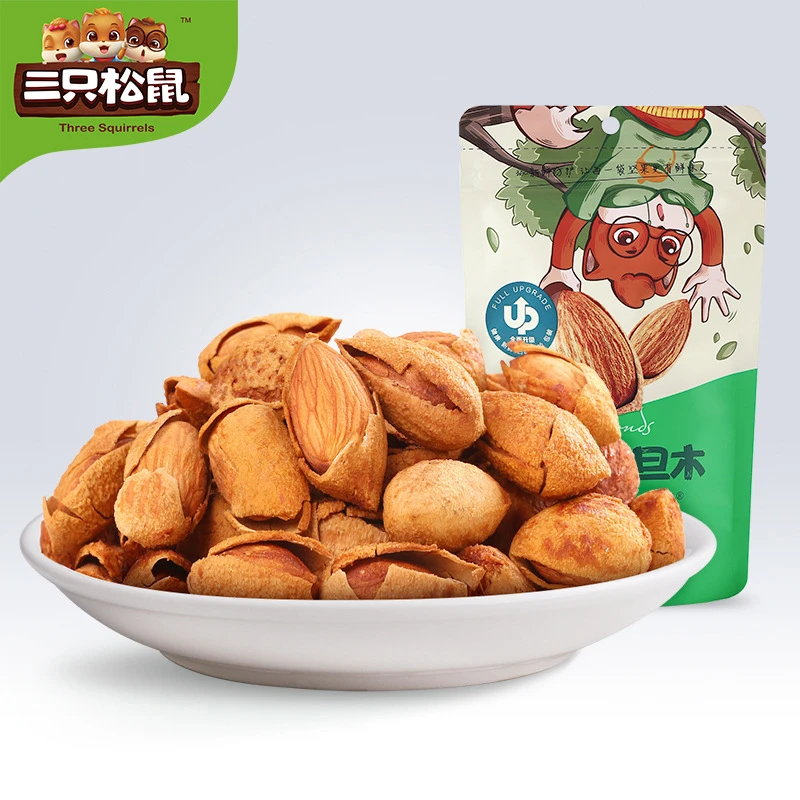 【三只松鼠手剥巴旦木120g】零食坚果炒货干果巴达木扁桃仁