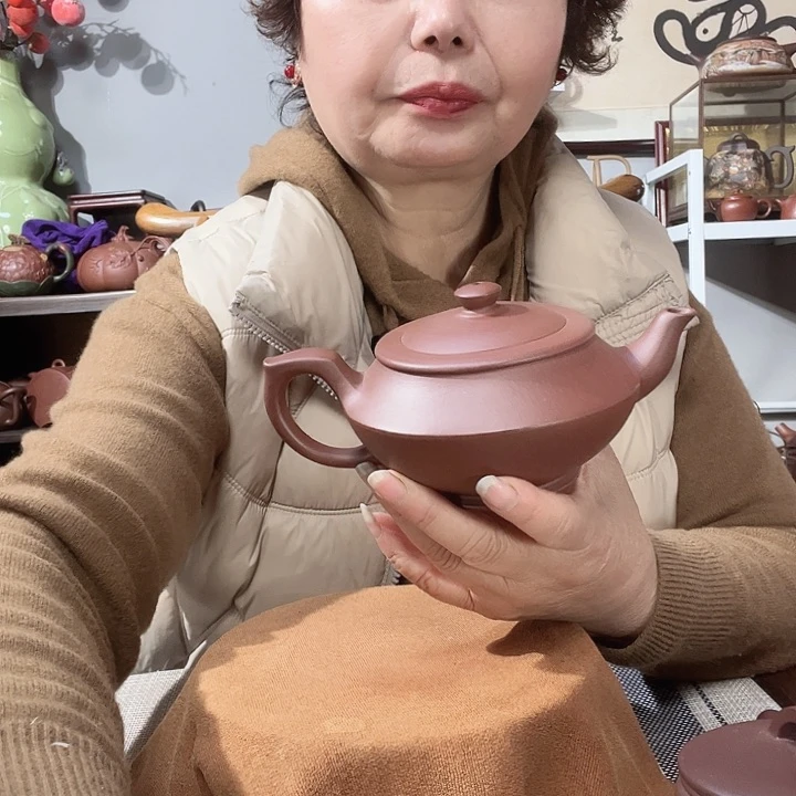 底槽青茶壶战**护原矿紫砂壶