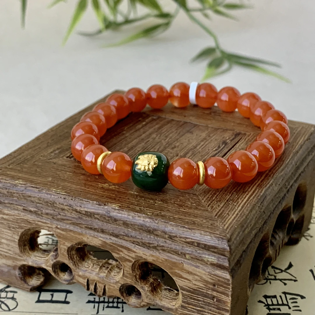 18K保山冰红南红DIY手串 多样性发一 YD-007