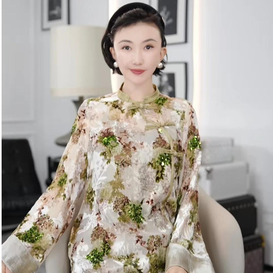 Betty Bairn【松月照】新中式国风小立领上衣24B-BW7709