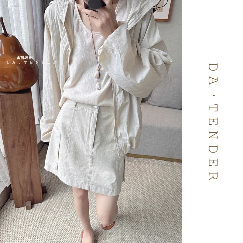 DA·Tender-“小野夏树大口袋半裙”夏季休闲时尚高腰显瘦百搭短裙