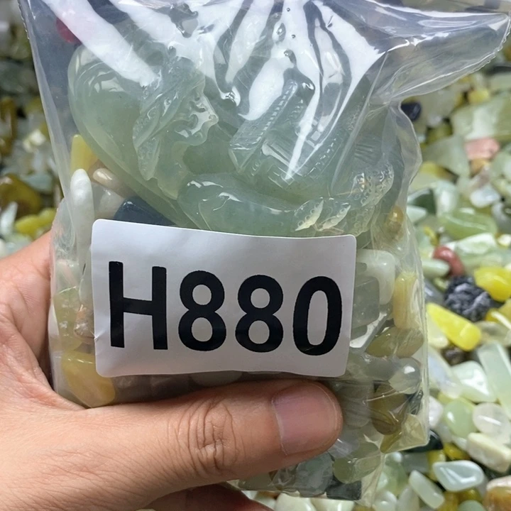 未镶嵌岫玉鱼缸石