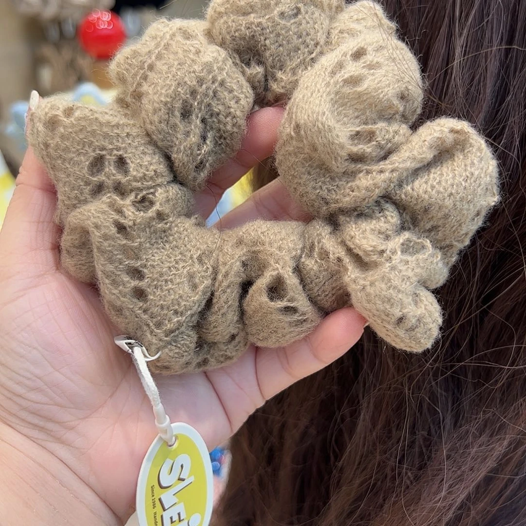 非金属无卡其色毛线发圈