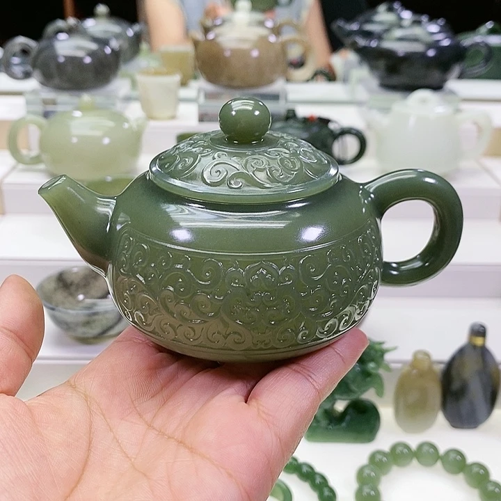 未镶嵌和田玉挂件喜****财茶壶