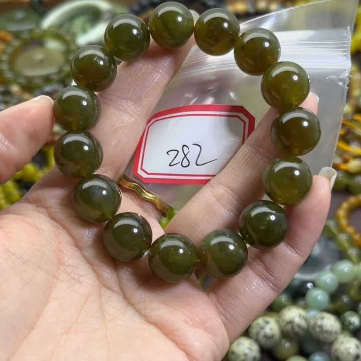 ****y蛇纹石玉未镶嵌手链