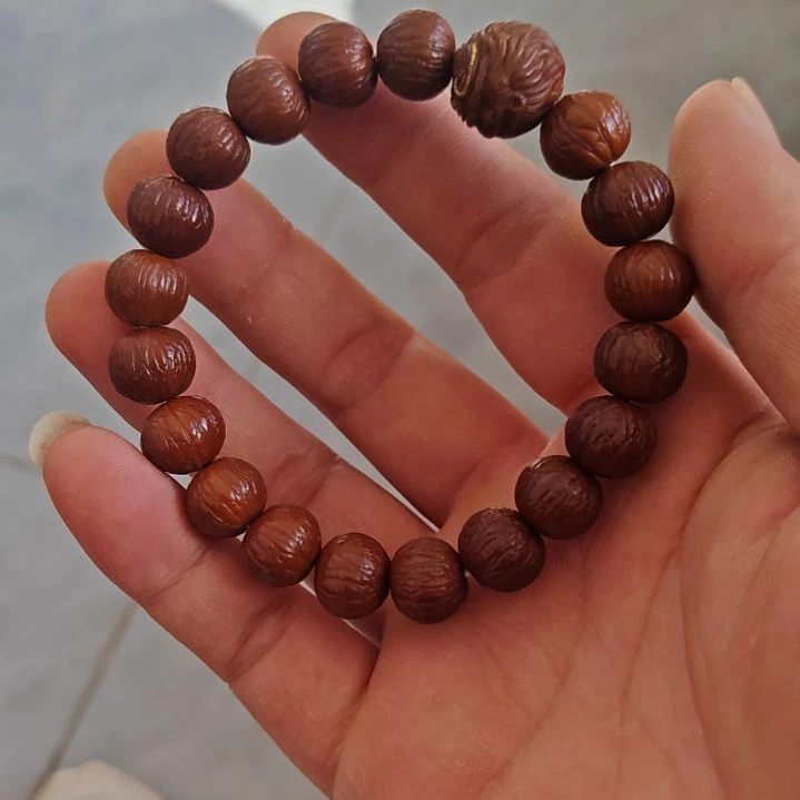 核桃手串/手链银钉镶嵌款老型