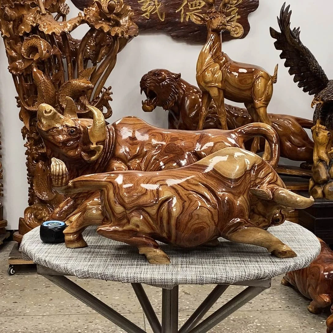 木香樟木斗牛一头