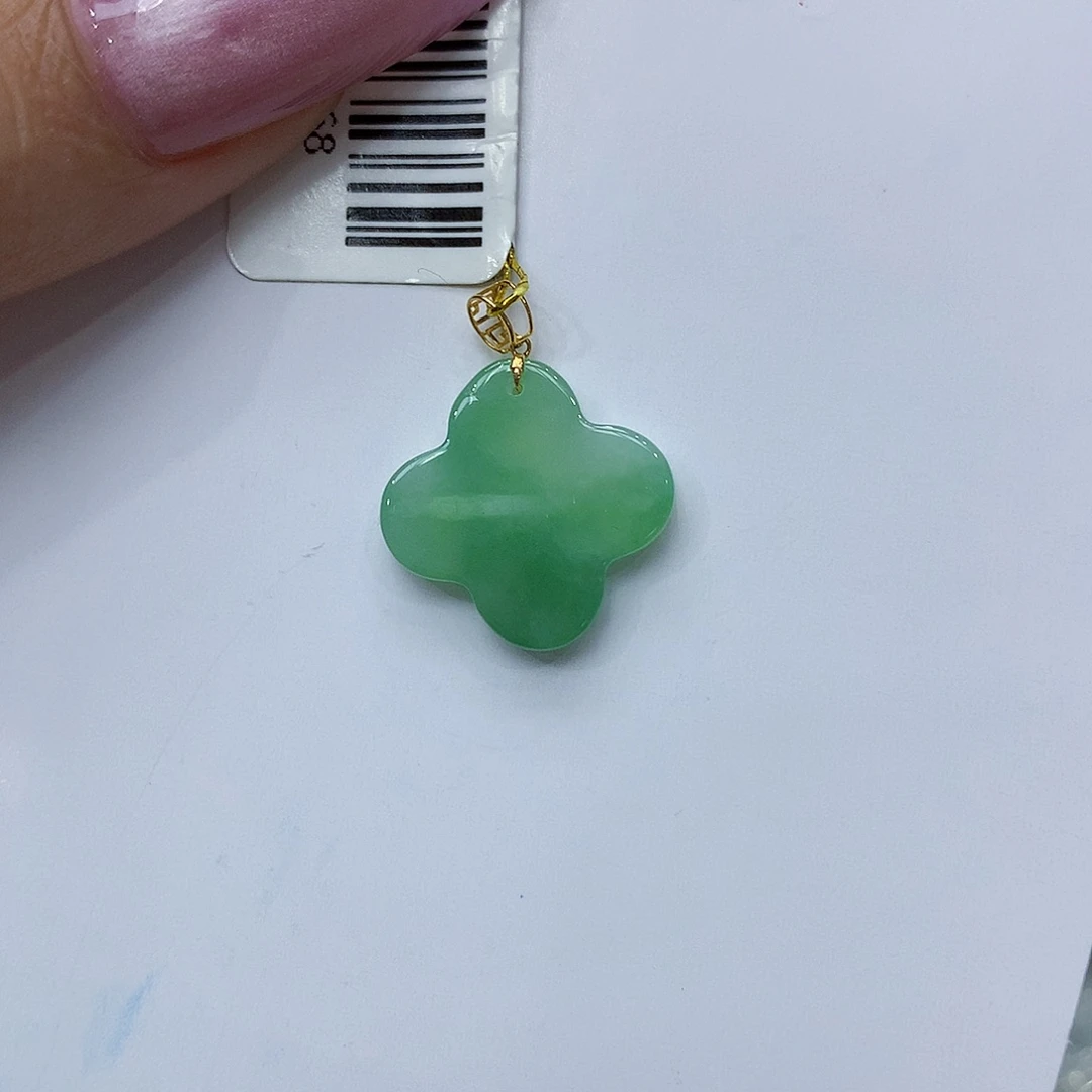 翡翠18K金镶嵌颈饰11111111