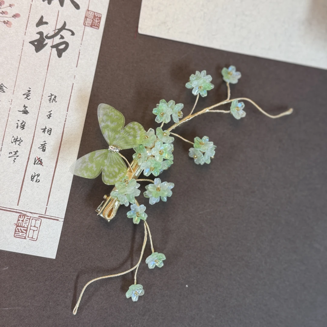 绿色【镜花水月】古风汉服配饰