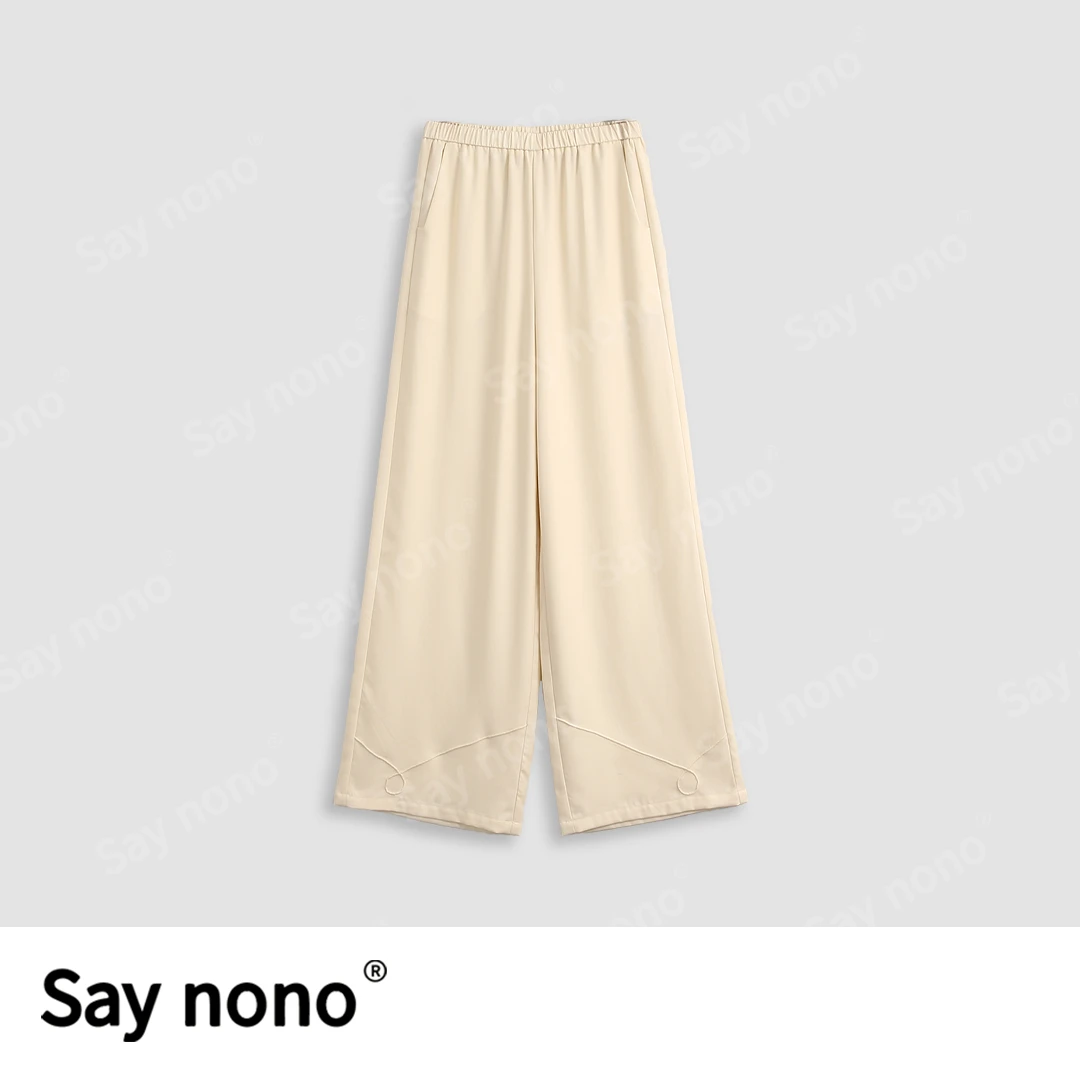 懒猫nono│Saynono 100%莱赛尔直筒休闲裤/LBJ25028