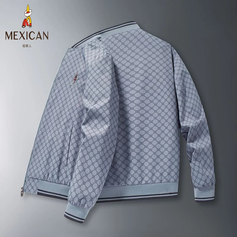稻草人潮牌男装2025新款夹克中年男士春秋刺绣外套薄款休闲棒球服