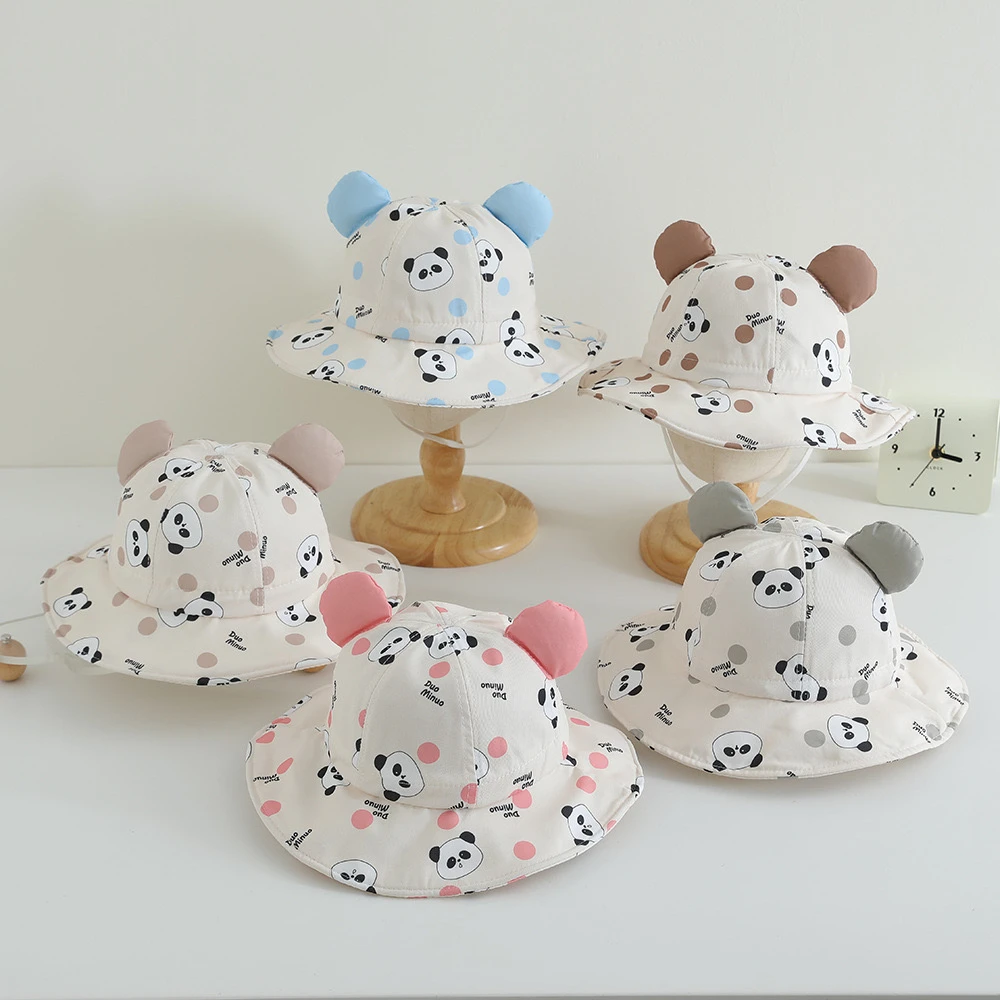 儿童宽檐春季帽子婴儿太阳帽男女宝宝渔夫帽春夏季薄款遮阳防晒帽