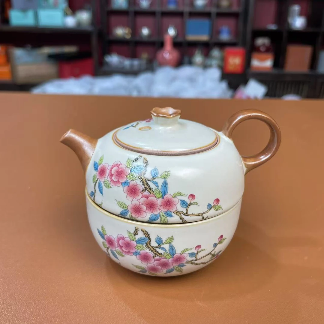 YS416-汝窑桃花旅行茶具