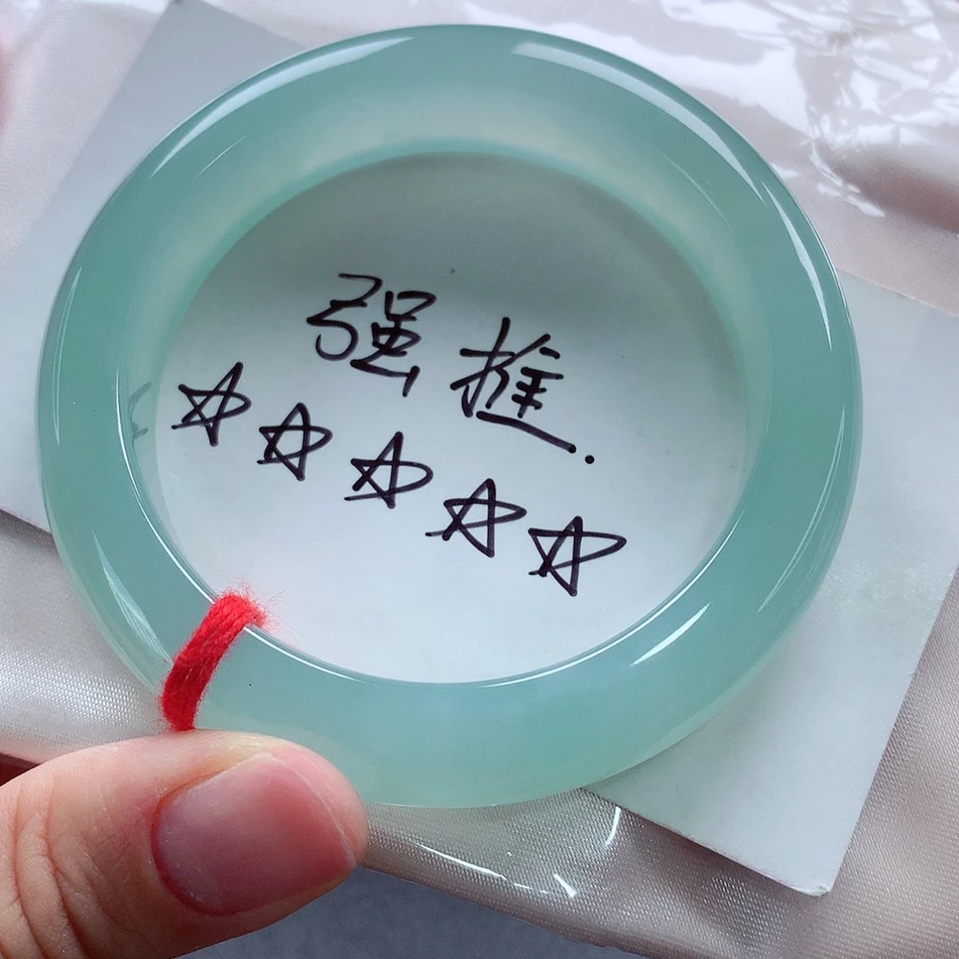 未镶嵌手镯翡翠，蓝晴老坑胶，果冻底，102号