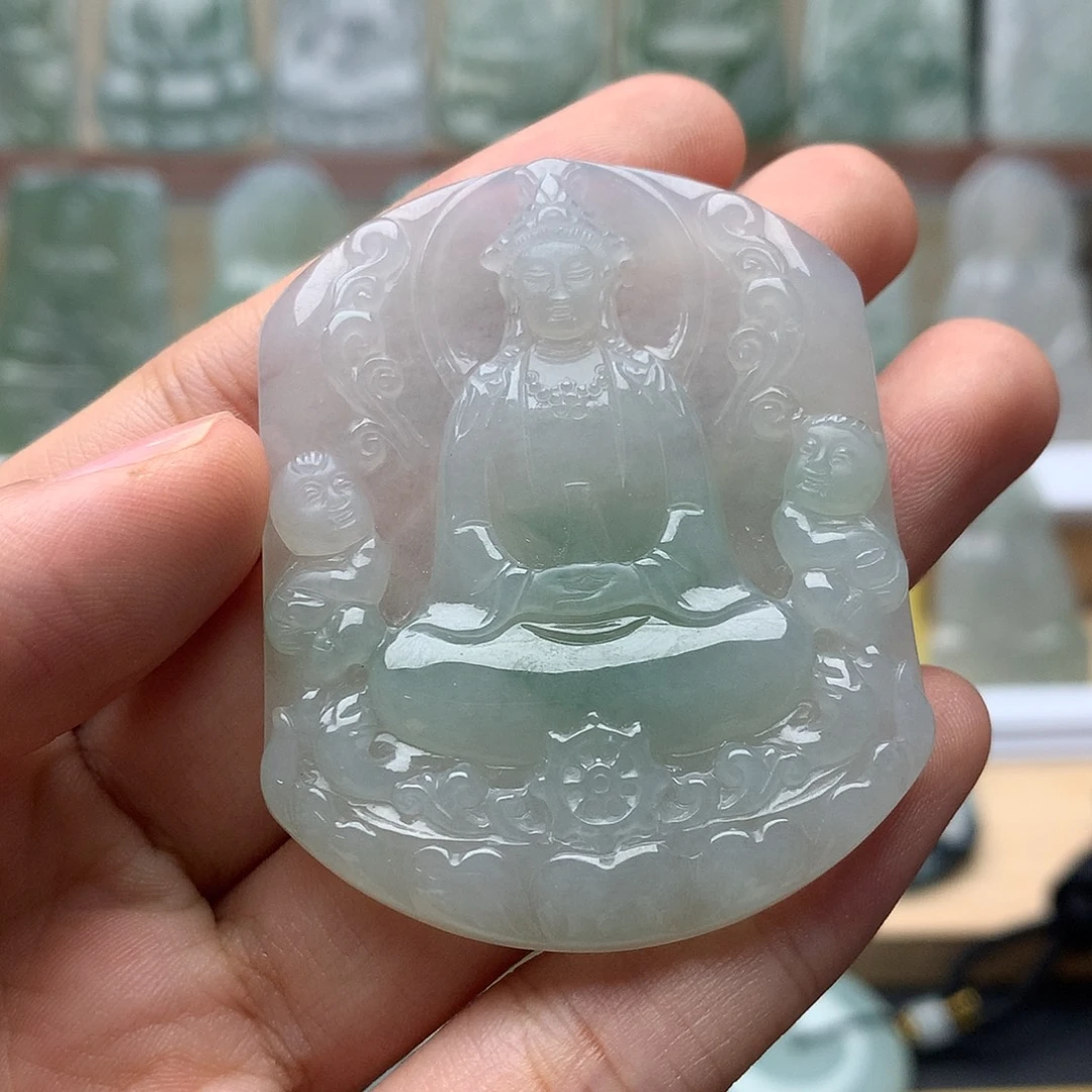 翡翠未镶嵌颈饰素衣