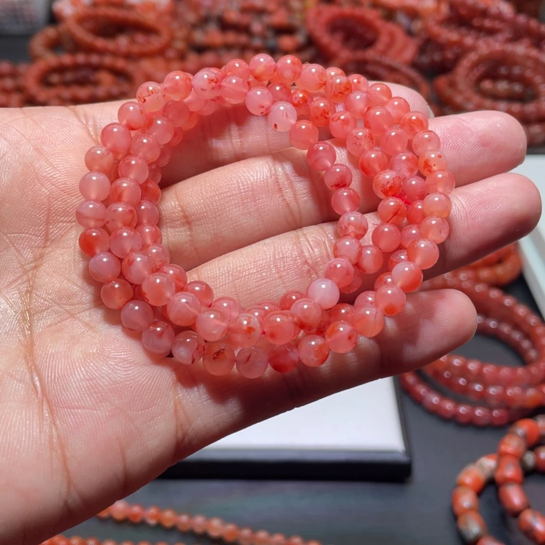 南红玛瑙手链未镶嵌