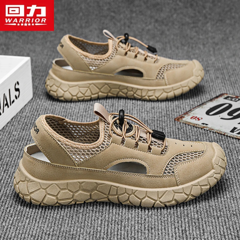 回力凉鞋男士夏季内增高外穿防滑包头运动登山涉水速干沙滩洞洞鞋