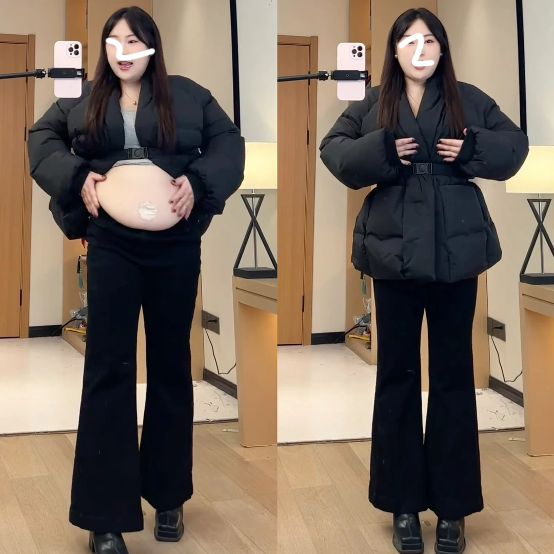 大码时尚保暖棉服外套女装冬季高级感黑色面包服胖MM遮肉显瘦上衣