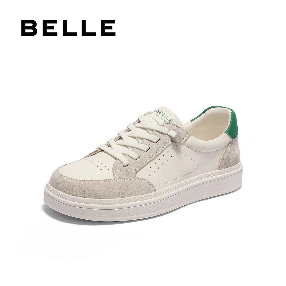 百丽时尚小白鞋女2025夏新商场同款透气潮流系带舒适板鞋D6R1DBM5
