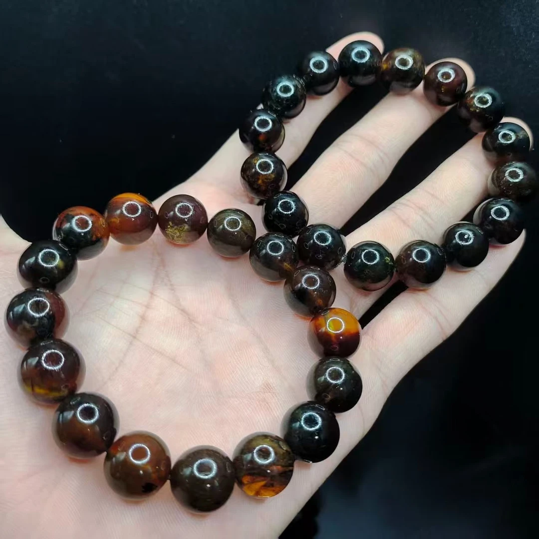 【康康严选】星际蓝翁珀琥珀单圈手串GL【多样性发其一】约12mm+