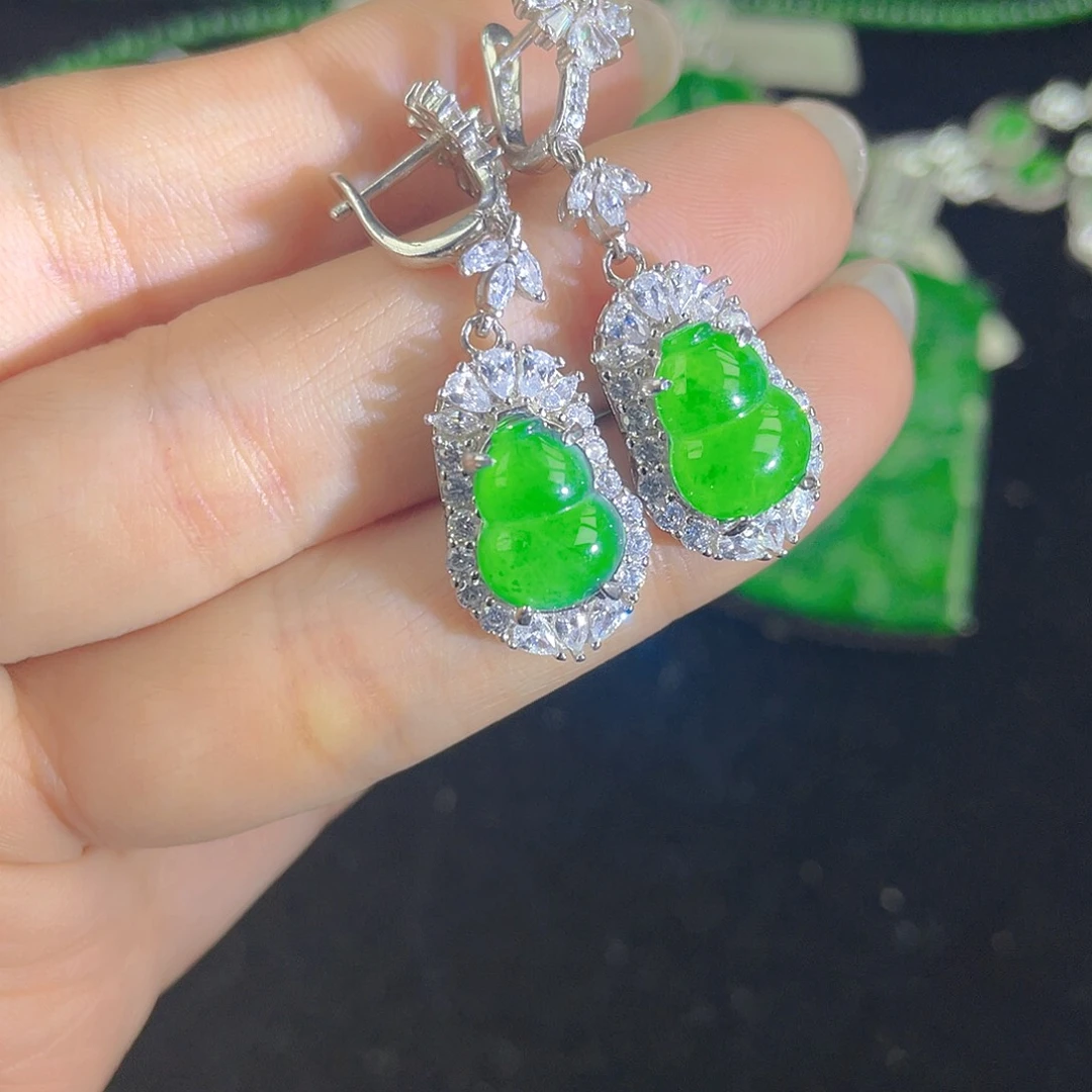 翡翠吊坠(不含链)银S925镶嵌