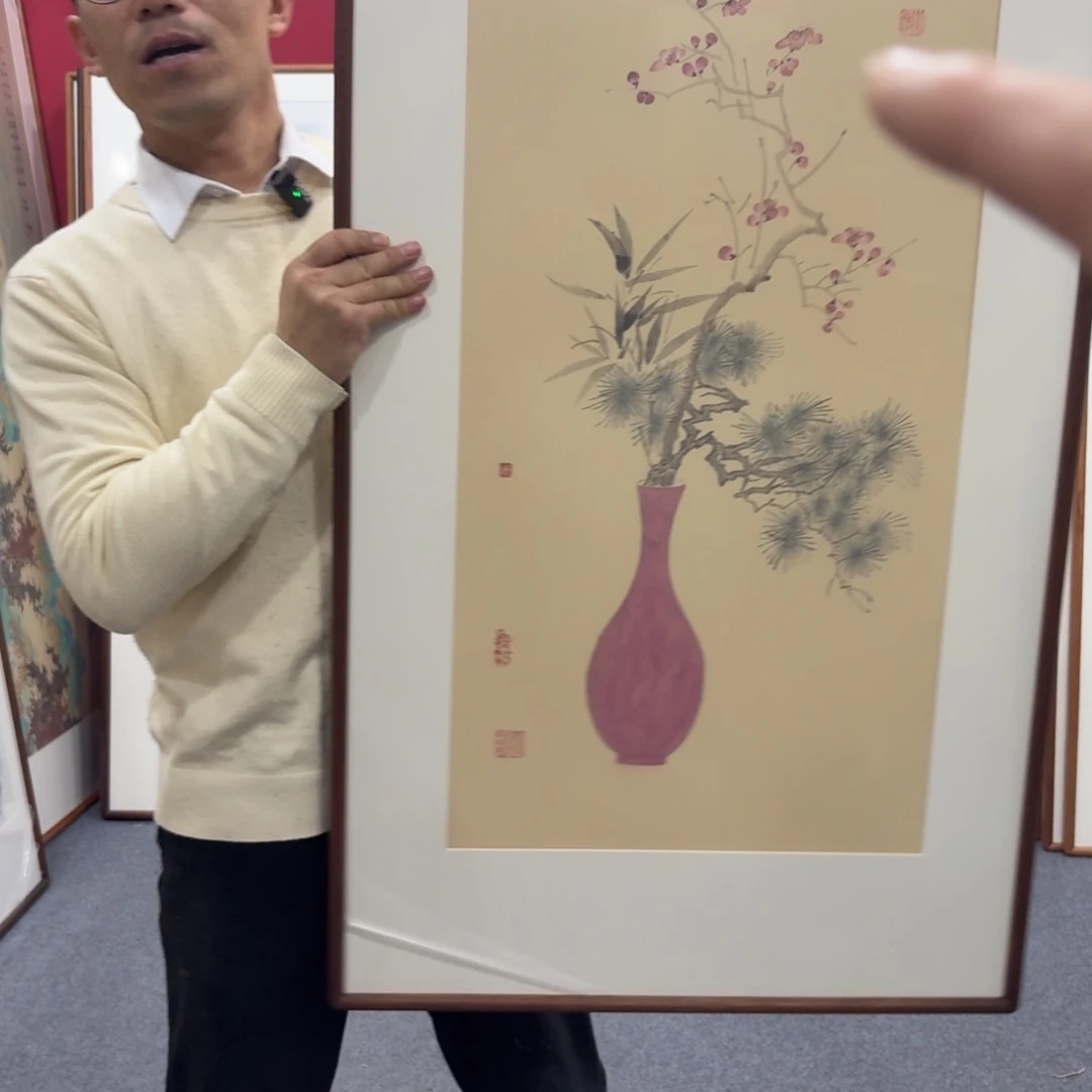 国画带框绘画120/60尺寸