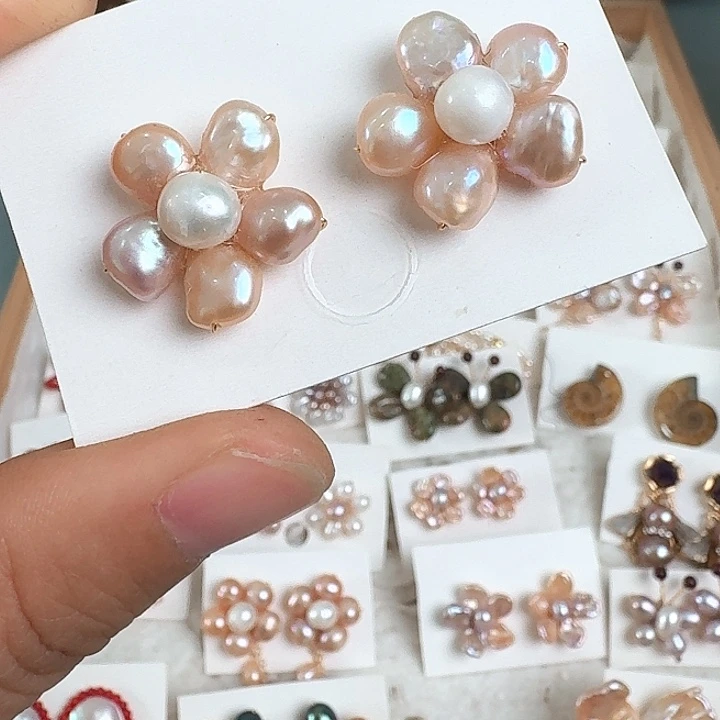 淡水珍珠耳饰未镶嵌