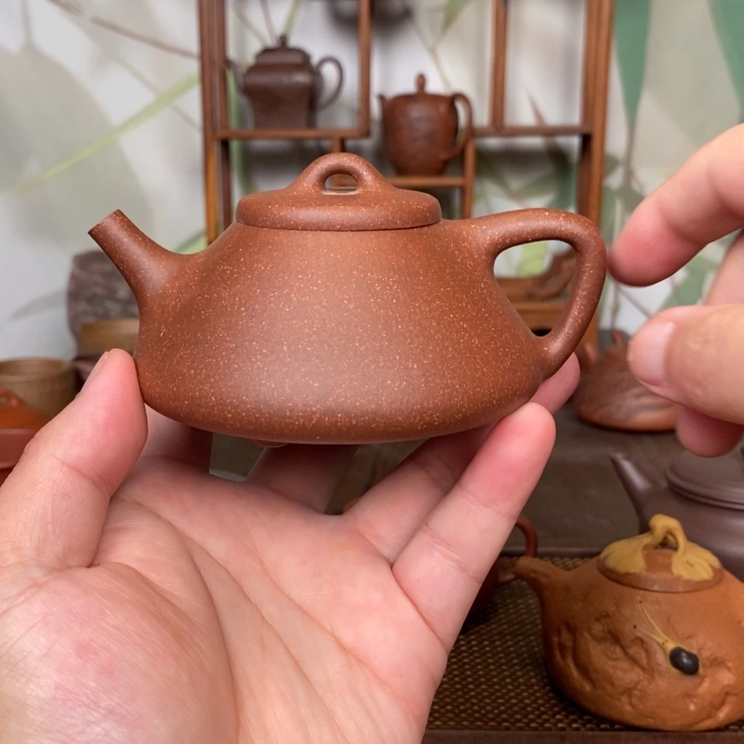 紫砂茶壶半手粗砂石瓢壶180cc