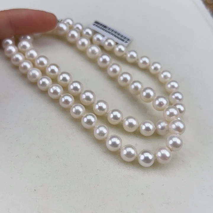 淡水珍珠银S925镶嵌颈饰➕8高品极光炫彩