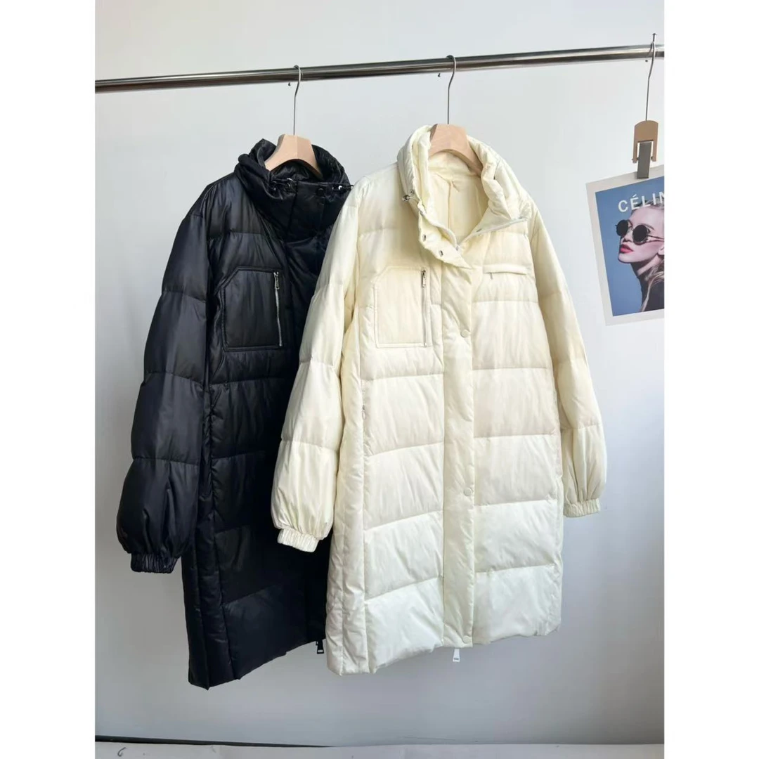 小静折扣~N1574T 冬季休闲立领抽绳中长款羽绒服外套 （卡码拍大）