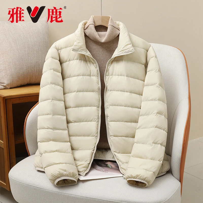 雅鹿2025秋冬季90绒短款轻薄羽绒服轻薄羽绒服女款爆款2025新款