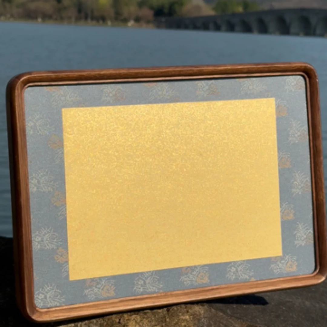 A4胡桃实木摆台 可摆可挂 书法作品画框国画花鸟画框家居软装画框