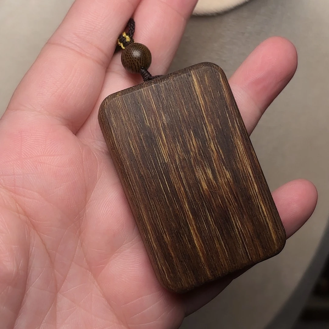 沉香吊坠越南芽庄白棋楠金丝玉化吊坠配饰