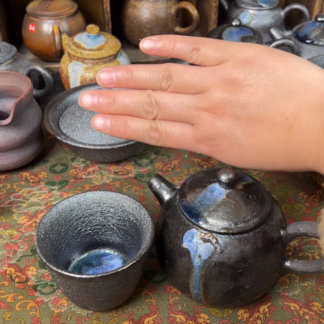 下***球柴烧茶器柴烧茶器