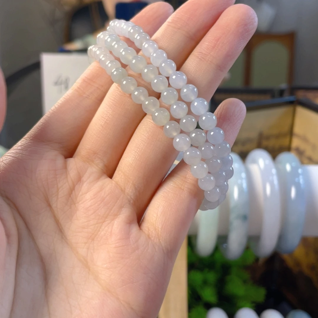 翡翠未镶嵌手串缅甸翡翠多样性发1