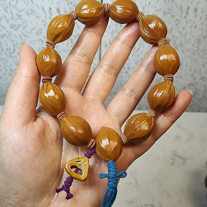 橄榄核吊坠1722小四花手串去霜全品