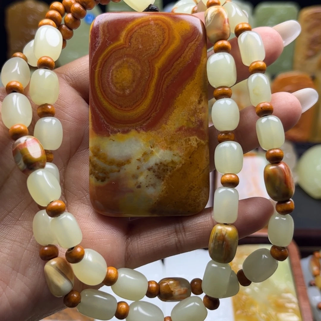 用***3天然五十无事牌吊坠