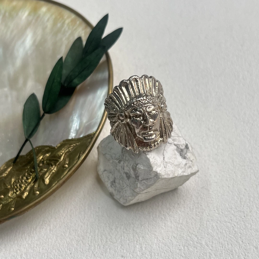 925银戒指 【六六中古】孤品复古戒指aj4943港17欧56