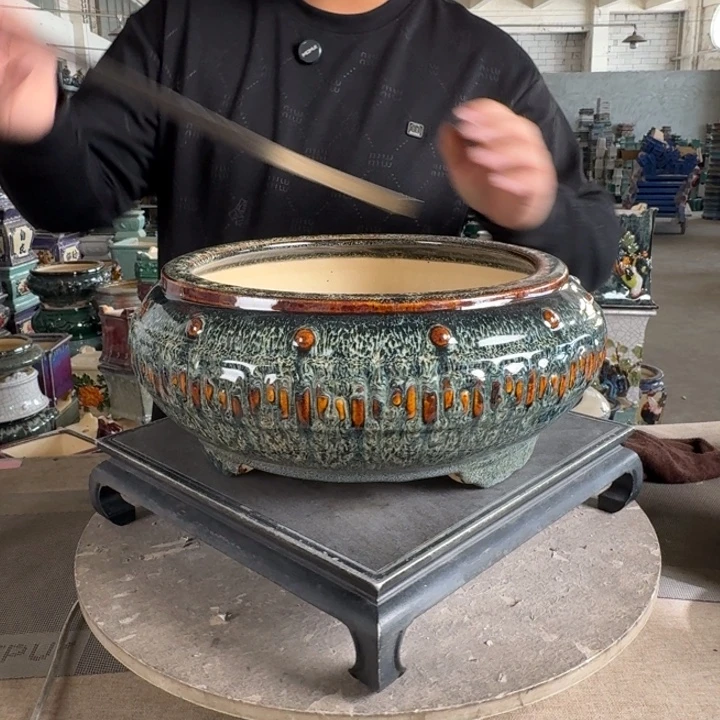 。一风堂石湾花盆 小收缩 内25*11