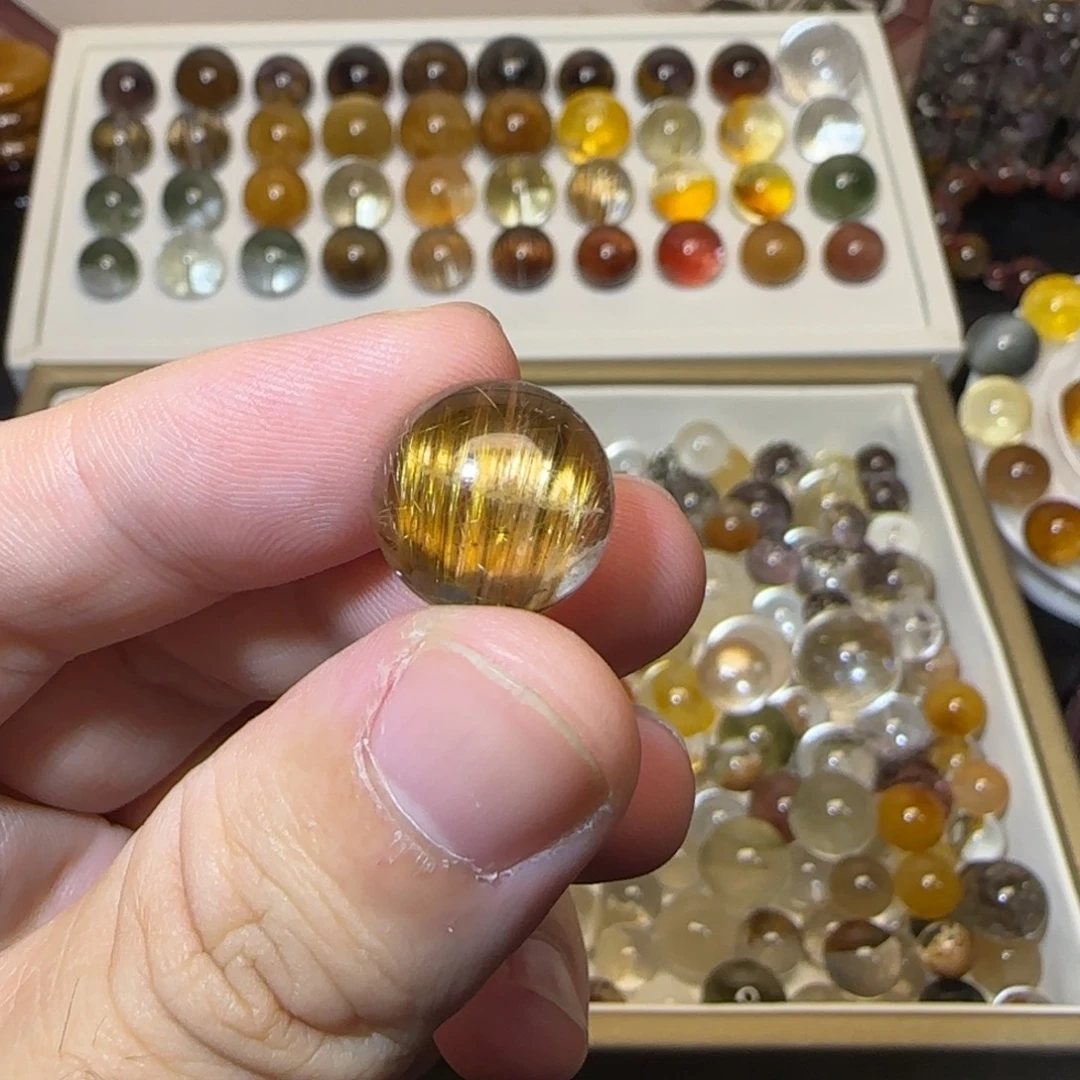 未镶嵌水晶珠宝半成品14mm咖啡发单珠