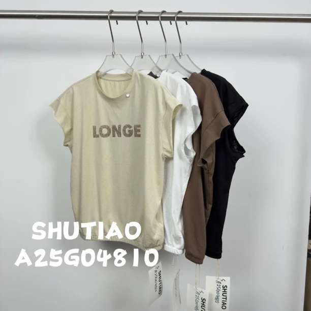 【SHUTIAO】2025夏季：新款小众设计款T恤A25G04810